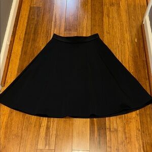 Banana Republic Black Satin Full Skirt Minimalist Fashion